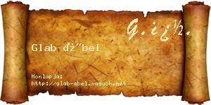 Glab Ábel névjegykártya